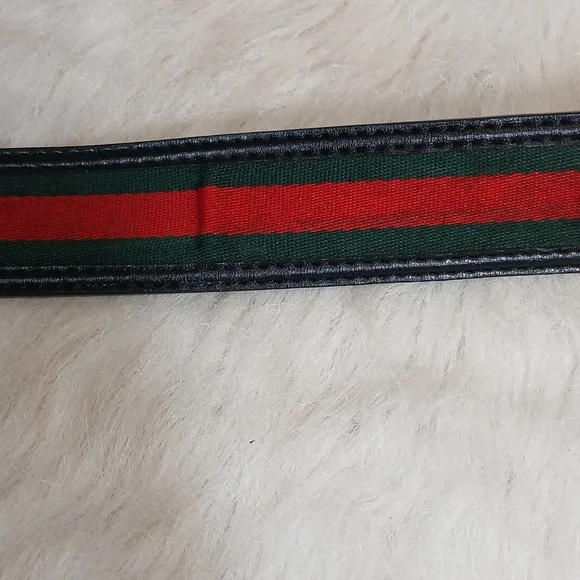Gucci Elegant Black/ Red/Green  Belt  121282 0959 80 32 - Picture 7 of 8
